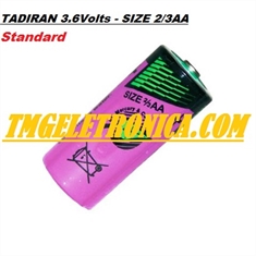 TL-5155 - Bateria TL5155 3.6V 2/3AA 1450mAh, Tadiran Battery TL5155 3,6Volts - Back-up IHM, Robot Machine, PLC, CNC Machine - Non-Rechargeable - TL-5155 - BATERIA Lithium 3,6V SIZE 2/3AA  1.45Ah(STANDARD)